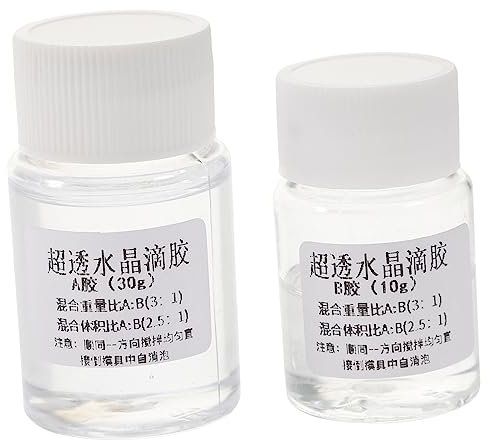 CANIGHT 2juegos Kit De Resina Epóxica Transparente Adhesivo Ab Resina Epóxica Para Manualidades y Joyería