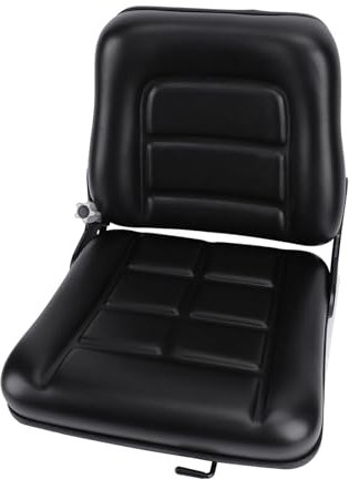 Sedile Universale per Carrello Elevatore Sedile Nero Regolabile di Ricambio per Trattore Tosaerba Skid Loader Terna Escavatore Dozer Confortevole Pelle Artificiale in PVC Metallo