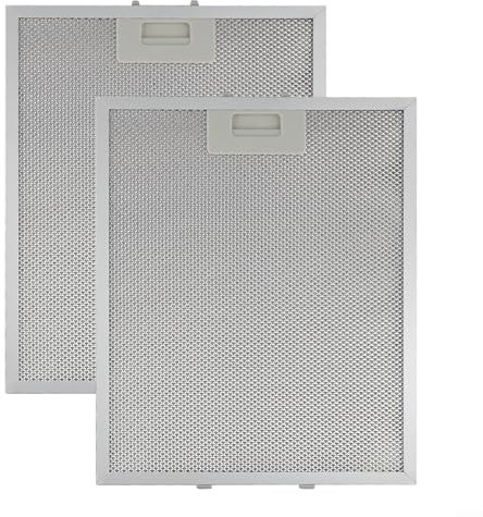MeevrgR 2er-Pack Dunstabzugshaubenfilter aus Aluminium – 280 x 350 x 9 mm, 5-lagige Fettfilterung, einfache Installation