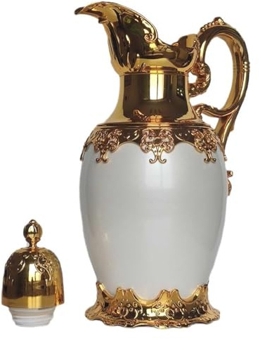 Insulated Thermal Coffee Carafe,Arabic Style Vacuum Thermal Carafe Insulated Flask with Double Glass Flask Tea Pot Home Decor