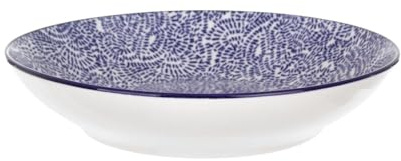 Genérico Juego de 4 platos hondos Hanami, 20 cm, decoración azul