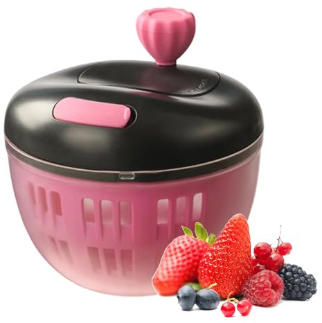 Xvilmaun Lavainsalata con Centrifuga - Essiccatore Verdure Centrifugo - Colino Tritatore Scodella 800ml per Cucina Casa Viaggio Picnic