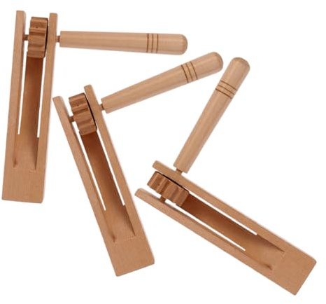 Gatuida Nacchere Musicali in Legno Giocattolo Per Bambini 3 Pezzi Strumento a Cricchetto Portatile Per Educazione Musicale e Eventi Sportivi Rumorosi