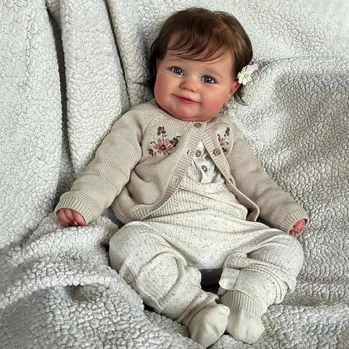 Zero pam Realistische Reborn Puppen,Reborn Baby Mädchen 20 Zoll 50 cm, Puppe Vollsilikon Lebensechte Baby,Baby Puppe Echt,Puppen Realistisch Newborn Babys,Real Life Babys Silikon Babypuppen