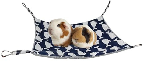 Hamsterhängmatta – varm tvättbar gunga med krokar, liten husdjurshängmatta ekorrsäng | för chinchilla ekorre kanin papegoja gerbil socker glidare sovande lek lägenhet inomhus