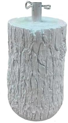 Base Supporto Albero di Natale,Tronco Realistico Natalizio, base Solida Resistente, Attacco Universale 33mm Ganci per Adattamento Altezza BIANCO
