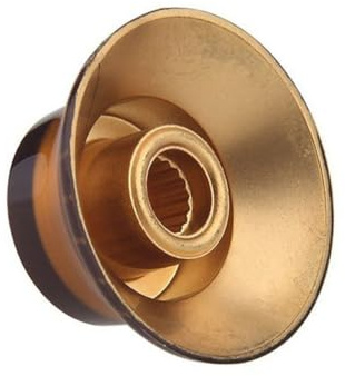 Alipis 4 Stück Braune Acryl Regler für Verstärker mit Siebenkant Form Lautstärkeknöpfe als Ersatz für E Gitarre und Bass für Gitarrenersatz
