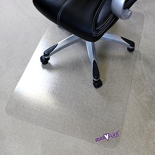 Marvelux Thick Polycarbonate Chair Mat for Deep Pile Carpets, 90 x 120cm