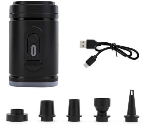 Elektrische Luftpumpe für Luftmatratze, 2400mAh Mini Luftpumpe Elektrisch, Akku Luftmatratze Pumpe mit 5 Düsen, Schnellem Aufblasen/Entleeren, für Luftmatratze, Matratze, Pool, Vakuumbeutel