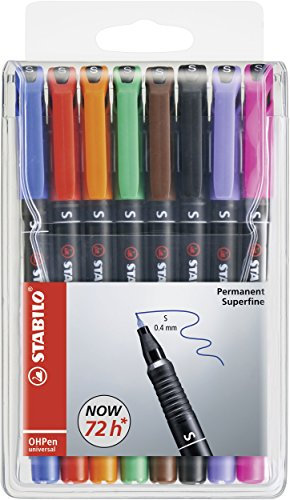 STABILO OHPen Universal Permanent-Marker, Extra Fein, Permanent, 8er Pack, Stift, Marker