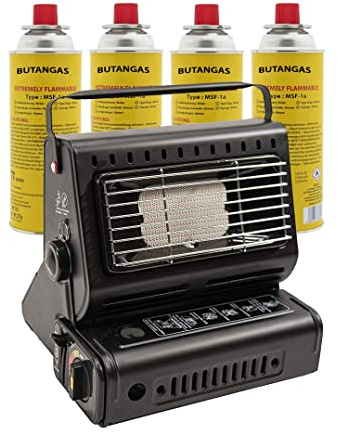 1x Rsonic Camping Gasheizung + 4 Flaschen Butan Gas 227gm★ outdoor gasstrahler heizung für Zelt ★ gaszentralheizung keramik gasheizer campingheizung (1x, Rsonic Gasheizung + 4 Butan Gas Flaschen) | Outdoor Gasstrahler, Für Zelt, Keramik Gasheizer, Gaszentralheizung