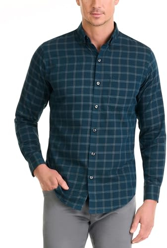 Van Heusen Men's Wrinkle Free Twill Long Sleeve Button Down Shirt Shirt, -turquoise Seabed, X-Large