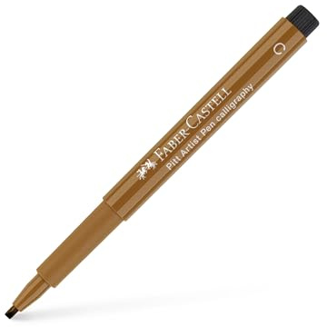 FABER-CASTELL 167580 Tuschestift Pitt Artist Pen Calligraphy, 2,5 mm, Umbra Natur