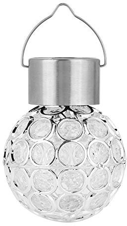 KSTE Luces solares al aire libre Bola de luz solar del jardín, Cuelgue al aire libre Cambio de color de la lámpara LED del paisaje, Paso de luz (colorido y negro)