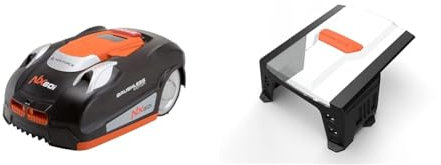 Yard Force Mähroboter NX60i bis zu 600 qm - Selbstfahrender Rasenmäher Roboter mit WLAN-Verbindung, App-Steuerung, iRadar Ultraschallsensor, Kantenschneide-Funktion, LCD-Bedienfeld mit schwarz Garage