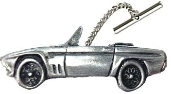 Krawattennadel mit Kette, klassisches britisches Auto, SS1 ref200, Zinn-Effekt, mit Kette