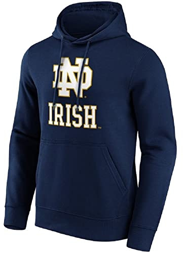 College Football Notre Dame Fighting Hoodie Kapuzenpullover Sweatshirt ** Irish Primary Logo ** Navy (as3, Alpha, m, Regular, Regular)