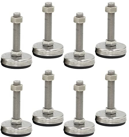 BREAKA 8er-Pack 65-mm-Nivellierfüße aus Edelstahl mit Schraube, verstellbare Möbelbeine, Büromöbel, mechanische Ausrüstung, Nivellierer (Size : M14X120MM)