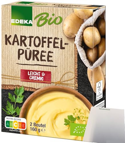 Edeka Bio Kartoffelpüree besonders leicht & cremig (160g Packung) + usy Block
