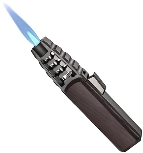 Peticehi Lighter, Fire Lighter, Blaze Lighter, Camping Outdoor Windproof Straight Flame Lighter, Large Flame Jet Thrower Lighter (No Gift Box,Wooden)