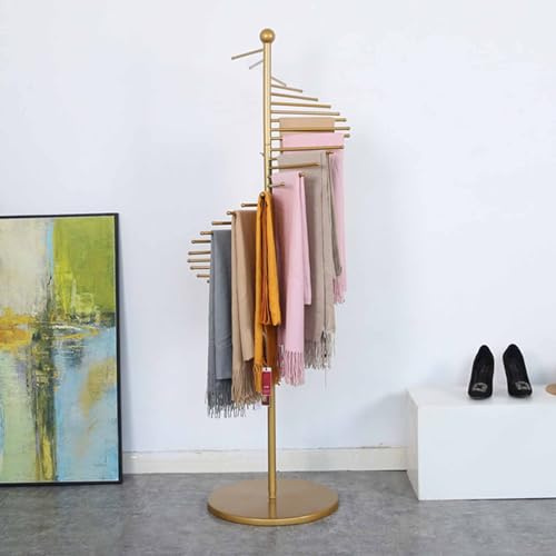 Leomix Support de Rangement en Spirale pour Magasin de vêtements, Porte-écharpe autoportant en métal, présentoir pour Pantalons, Organisateur d'accessoires pour Cravates,A