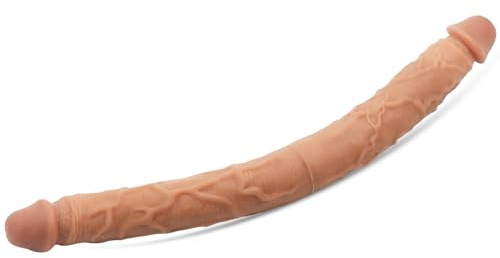 AMAZBEE Gode à double tête pour femmes Gode doux en silicone liquide Jouets pour hommes et femmes Couples Godes réalistes pour double usage (XL)