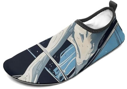 Wasserschuhe für Damen und Herren, schnelltrocknende Aqua-Socken, Barfußschuhe, Milchglas, Sport, Strand, Schwimmschuhe, Stil 3, 36/37 EU