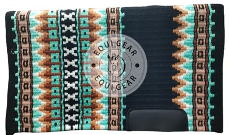 EQUIEMPRESS Sattelunterlage Western Show/Westernsatteldecke aus Neuseelandwolle, Top Wool Pad Sensor Flex (Anpassung möglich) A-407 (34 x 40)
