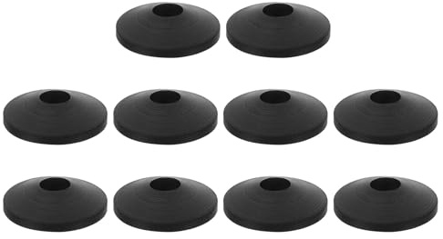 QUARKZMAN 10Pcs Guarnizioni In Gomma, M8 Guarnizioni Coniche Antiscivolo Kit Prevenzione Perdite Per Viti Della Cassetta Water E Riparazione WC, Nero
