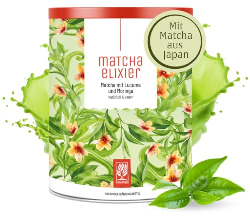 NATURTREU® Matcha-Latte Pulver für cremigen Genuss | ideal für Vanilla Iced Latte - Vegan, ohne Zuckerzusatz, mit Kokosmilch & Vanille