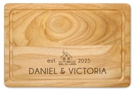 Personalised New Home 2 Engraved Small Wooden Chopping Board Cheese Board Serving Board Cutting Novelty Gift Birthday Christmas Housewarming Wedding