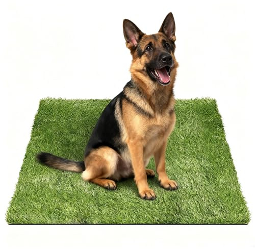 Dog Toilet Replacement Lawn 90 x 90 cm Large Artificial Grass Rug Dog Lawn Rug Reusable Training Puppy Toilet Grass Pee Pad for Indoor Outdoor Use