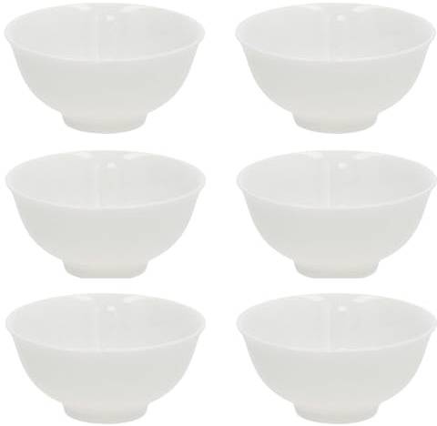 pcmoviles – Pack de 6 Bols de porcelana de 9 cm | Apilables y Resistentes | Vajilla de porcelana para Cocina, Restauración y Servicio de Mesa