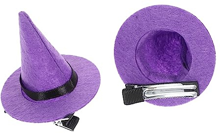 BESPORTBLE 2 Stück Mini Hexenhut Haarclips Halloween Haarschmuck Damen Party Cosplay Zubehör