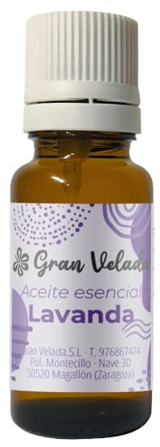 Gran Velada - Aceite Esencial de Lavanda Puro y Natural para Cosmética y Aromaterapia | Antiinflamatorio y Renovador | Ideal para Masajes, Cremas, Jabones y Más | 100 ml
