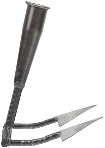 WEKADRIN Azada Doble para Jardinería y Agricultura, Herramienta Triangular Cabeza Punta Aguda, Ligera y Resistente para Arar y Hacer Surcos En Huertos y Campos