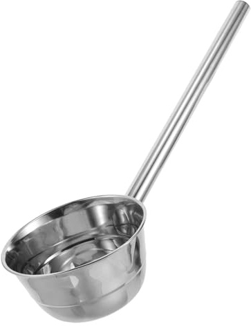 WATIIFUFU Mestolo da Cucina in Acciaio Inox con Beccuccio, Mestolo per Zuppa 47 Cm, Utensile Multiuso per Servire Acqua e Brodo, Manico Ergonomico per Uso Domestico e Professionale
