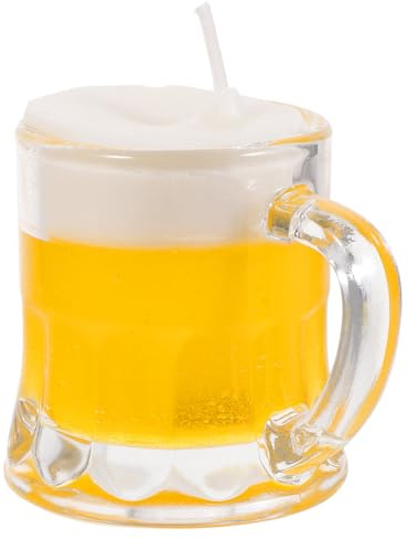 SECFOU Vaso Pequeño de Cerveza de Cera, Mini Vaso para Fiesta y Obsequio, Vela Aromática Duradera para Adultos, Adorno para Hogar, Bares y Ocasiones Obsequios