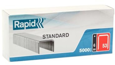 Rapid 40108657 Heftklammern 53/6mm Standard, verzinkt, 5000 Stück