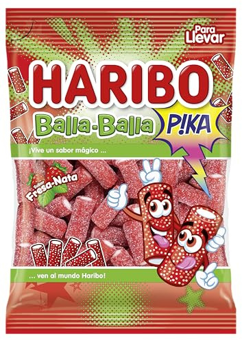 HARIBO Balla-Balla Fresa Pica - 18 bolsas x 100g (1800 gr)