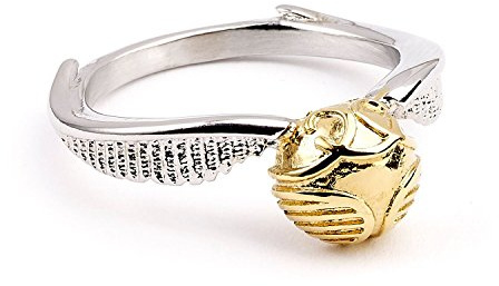 Harry Potter Ring Golden Snitch M silberfarben/goldfarben, aus Metall, in Geschenkverpackung.