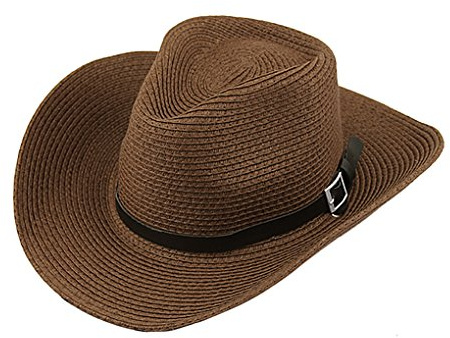 AfinderDE Unisex Strohhut Somme Cowboyhut Westernhut Sonnenhut Strandhut Sommerhut Anti-UV Hut Outdoor Mütze