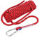 Kletterseil, Survival-Seil, 12 mm Durchmesser, Kordelzug, robust, mit Karabinerhaken (20 m)