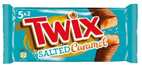 TWIX Caramel Salé - Barres Chocolat au Lait, Caramel & Biscuits 230g | Barres chocolatées au caramel beurre salé et biscuit croustillant, le plaisir gourmand à partager au bureau ou à la maison