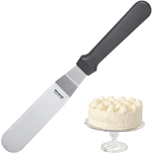 Westmark Paletta angolata da pasticcere professionale, Angolata, Flessibile, Dimensioni lama: 3 x 10 cm, Lunghezza: 25 cm, Acciaio inox/Plastica, Master Line, Nero/Argento, 31252270