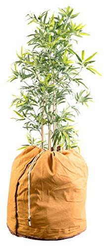 Royal Gardineer Thermo Pflanzenschutz: XL-Thermo-Topfschutz für Pflanzen, 70 x 65 cm, mit Drainage, braun (Winterschutz für Pflanzen, Blumen Abdeckung, Gewächshaus)