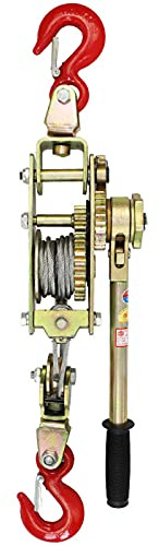 Aocay Treuil Manuel, Treuil Manuel de Halage Palan à Levier 2/3/4t pour Traction, Palan-tendeur de Traction avec 2 Crochets pour Remorque, Équipement Transport Matériaux