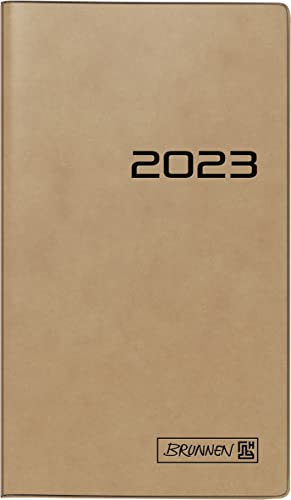 BRUNNEN Wochenkalender Modell 758 2023 Blattgröße 8,7 x 15,3 cm braun