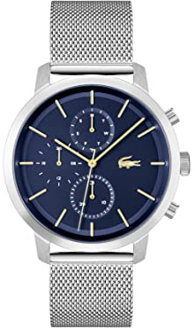 Lacoste Montre Analogique Multifunction à Quartz pour Homme avec Bracelet en Acier Inoxydable argenté - 2011256