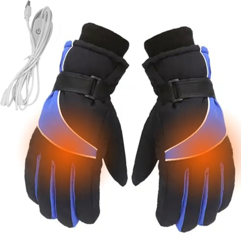 beseloa USB Handschuhe Schutz für Herren Damen, Schutz Handschuhe Männer Frauen Winter Elektrische Heizung Sporthandschuhe Pour Cyclisme, Moto, randonnée, Chasse, ski et alpinisme